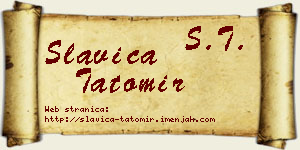 Slavica Tatomir vizit kartica